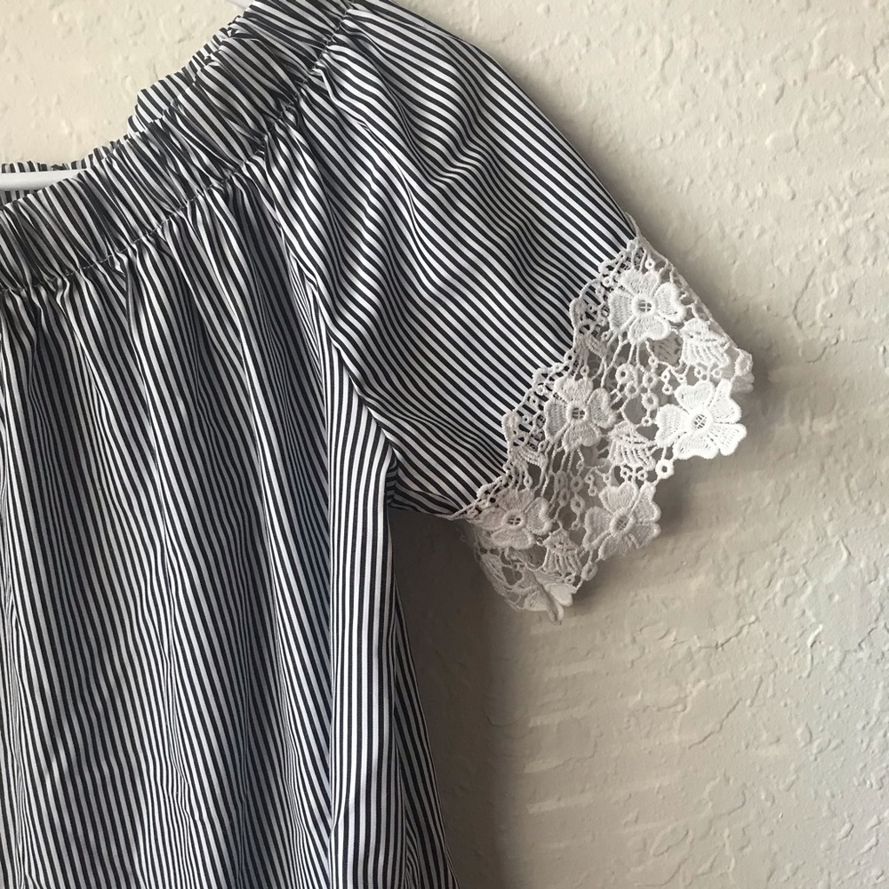 Off the shoulder top with lace detailing